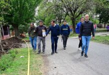 Sujarchuk recorrió las obras de gas, nuevos pavimentos y la futura Escuela de Artes y Oficios