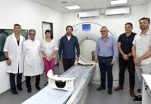 Julio Zamora y Nicolás Kreplak presentaron el nuevo tomógrafo del Hospital Magdalena V. de Martínez de General Pacheco