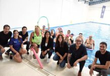 Leo Nardini, Noe Correa y Luis Vivona, realizaron la reapertura del Gimnasio Municipal