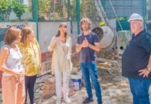 Juan Andreotti recorrió la obra de renovación de la Escuela Especial N°501