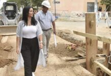 Noe Correa supervisó el avance de obra de la Red Primaria de Agua, en la ciudad de Grand Bourg