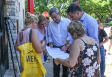 Pablo Javkin recorrió las obras de pavimento definitivo en el barrio Las Delicias