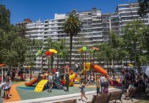 La Municipalidad renovó de manera integral la plaza Santa Rosa y sumó un nuevo espacio de juegos