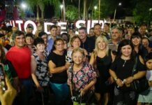 El Gobernador Marcelo Orrego participó de la inauguración de la de la plaza de Alto de Sierra