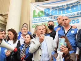 La Bancaria anunció que el lunes 27 de abril habrá paro de 24 horas en todos los tesoros regionales del interior del país del Banco Central