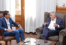 Jaldo y el legislador Vargas Aignasse coordinan la llegada de 100 pistolas electrónicas