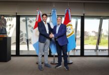 Llaryora recibió al gobernador de Santa Fe, Maximiliano Pullaro