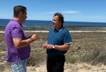 Weretilneck y Casadei recorrieron el lugar elegido para el proyecto de GNL