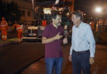 Fernando Moreira y Gabriel Katopodis recorrieron la puesta en valor de la Avenida Presidente Perón