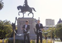 Alak y Kicillof inauguraron las obras de reconstrucción de Plaza San Martín