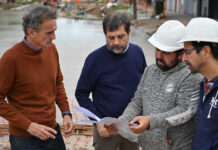 Fernando Moreira y Gabriel Katopodis recorrieron las obras de las avenidas Juan Manuel de Rosas y Eva Perón