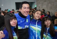 Leo Nardini inauguró el primer polideportivo de Ing. Adolfo Sourdeaux