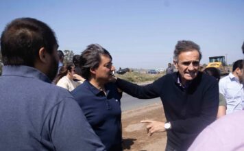 Acerbo y Katopodis recorrieron obras en el partido y en la localidad de Girodías