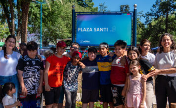 Mariel Fernández inauguró la Plaza Santi en el barrio Franciscanos de Paso del Rey