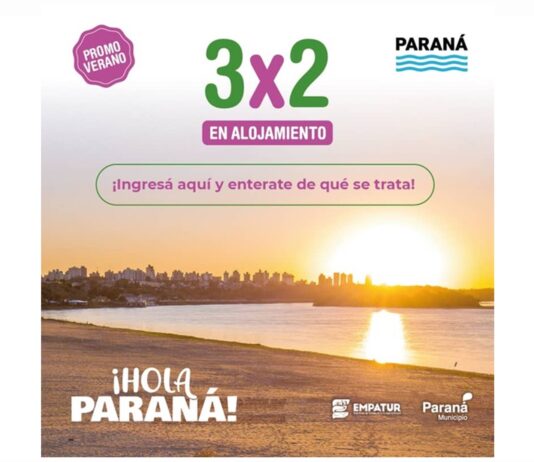 Hola Paraná: promoción 3×2 en alojamientos para escapadas de verano