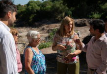 Continúan las obras de estabilización de barrancas en un sector del arroyo Colorado