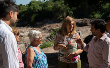 Continúan las obras de estabilización de barrancas en un sector del arroyo Colorado