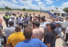 Jaldo supervisó las zonas inundadas y destacó la presencia del Estado