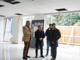 Pablo Descalzo recorrió el avance de la obra de la Unidad de Pronta Atención Municipal