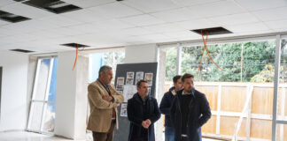 Pablo Descalzo recorrió el avance de la obra de la Unidad de Pronta Atención Municipal