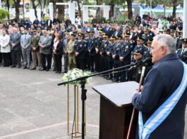 Jaldo encabezó el acto central por un nuevo aniversario del nacimiento de Alberdi